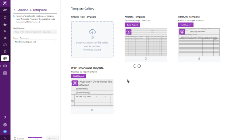 New InspectionXpert report template gallery