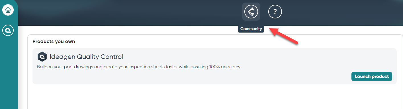 Ideagen community screenshot