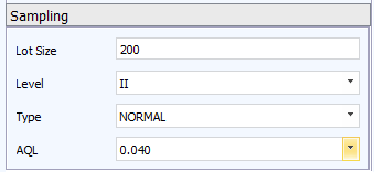 Sampling by attributes table 1