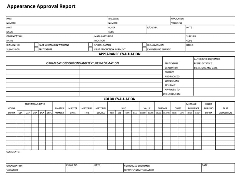 What is a PPAP? Production Part Approval Process Free PPAP Template