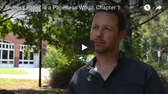 Watch video: Endless Paper in a Paperless World, Building the World's Largest Paper Ball