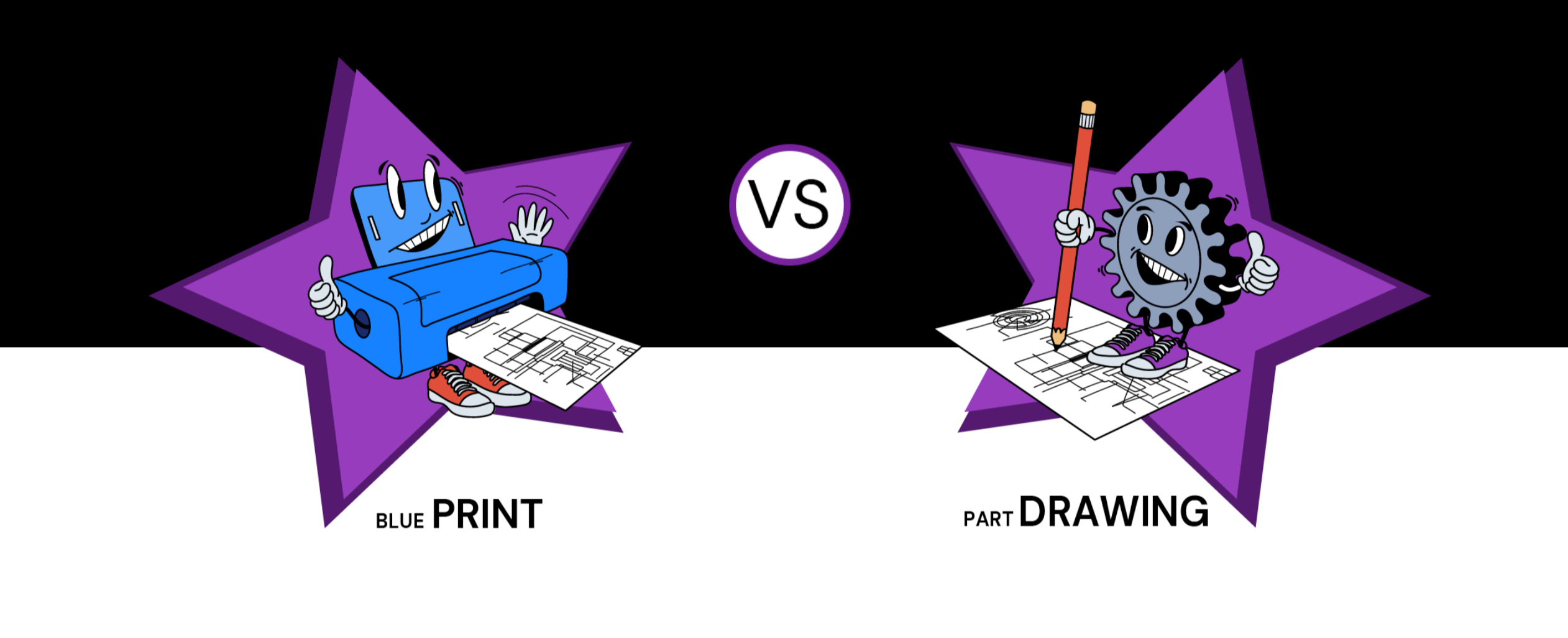 What do you call the paper you get from your customer? A blueprint or a part drawing?